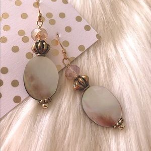 Mother of Pearl Oval Dangly Earrings!!!